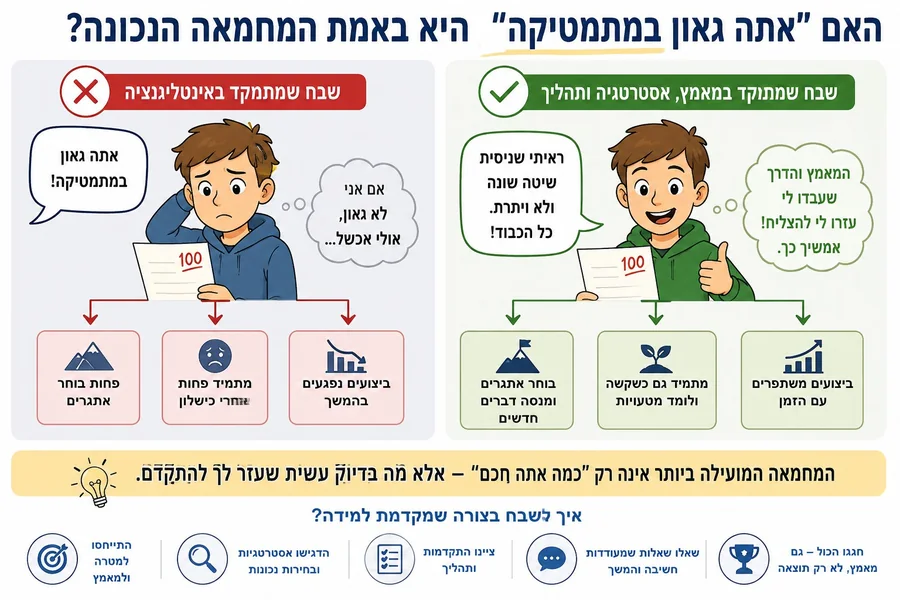 האם אתה גאון במתמטיקה היא המחמאה הנכונה